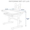 Комплект растущая парта и стул RIFFORMA COMFORT-07 Lux
